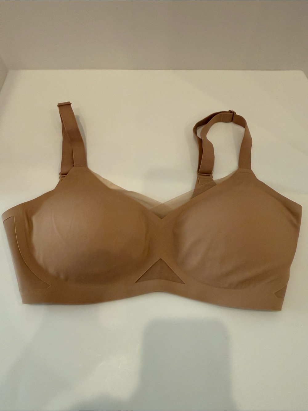 Honeylove CrossOver Wireless Bra XS+ Nude Soft Mesh Padded Comfort